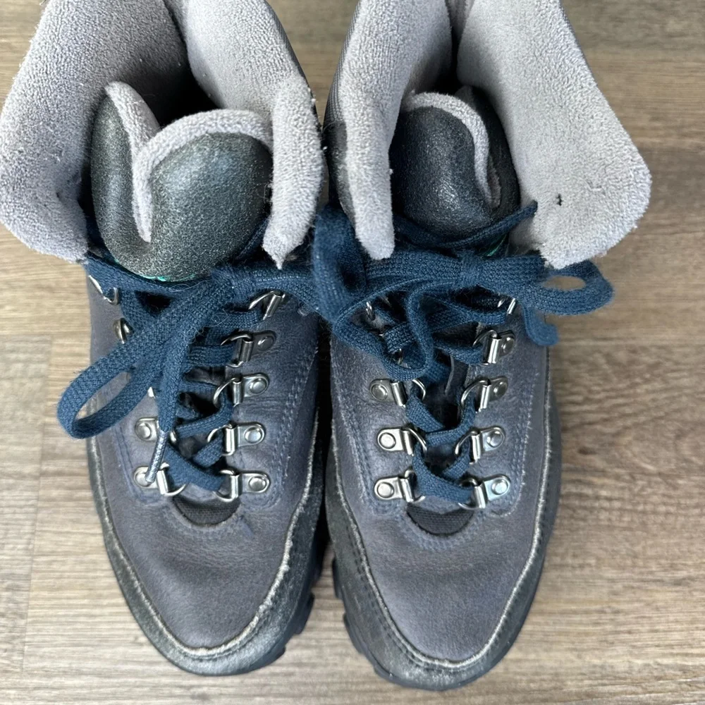 Vintage 1990’s Nike Women’s ACG Hiking Navy Blue 
Leather Boots, Size 7 - Picture 8 of 8